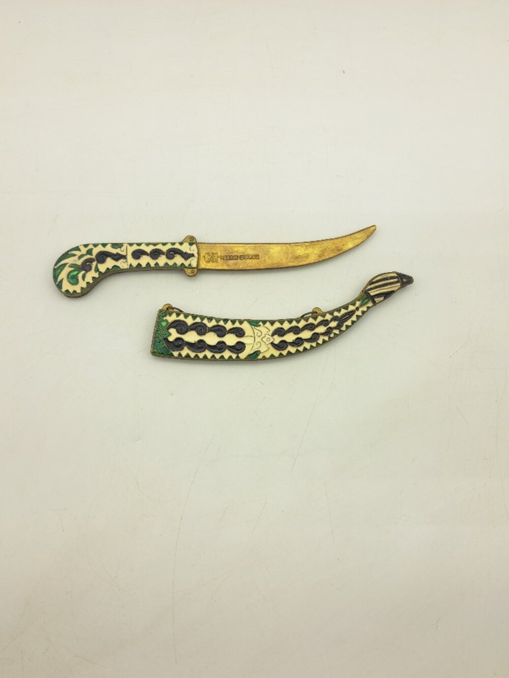 Vintage Brass Greek Knife By GH
